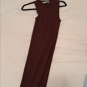 zara brown dress
